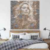 Portret op het strand canvas afdruk (Insitu (Slaapkamer))