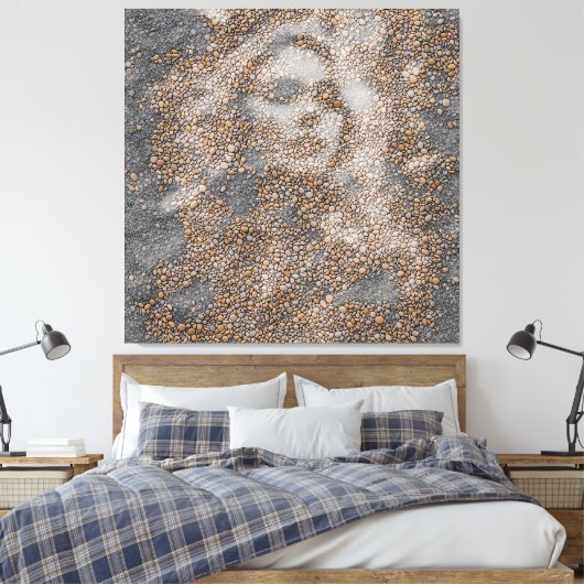 Portret op het strand canvas afdruk (Insitu (Slaapkamer))