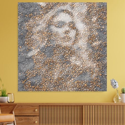Portret op het strand canvas afdruk (Insitu (Woonkamer))