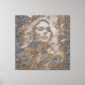 Portret op het strand canvas afdruk (Voorkant)