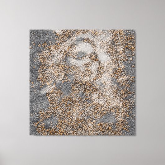 Portret op het strand canvas afdruk (Voorkant)