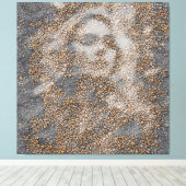 Portret op het strand canvas afdruk (Insitu (Houten vloer))