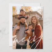 Portret over de volledige pagina met Merry in scri Feestdagenkaart (Voorkant)