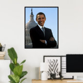 Portret president Barack Obama Senator Poster (Thuiskantoor)