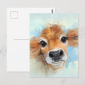 Portret schattige Koe Briefkaart (Voorkant / Achterkant)