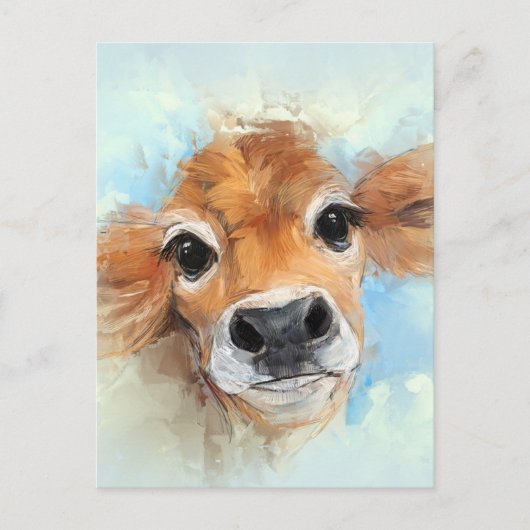 Portret schattige Koe Briefkaart (Voorkant)