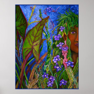 Portret schilderen - Binnen de Natuur vertakt Poster