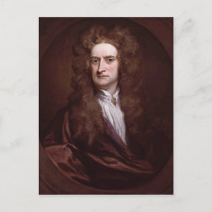 Portret Sir Isaac Newton door Sir Godfrey Kneller Briefkaart