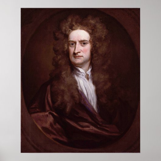 Portret Sir Isaac Newton door Sir Godfrey Kneller Poster (Voorkant)