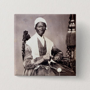 Portret  Sojourner Truth Vierkante Button 5,1 Cm