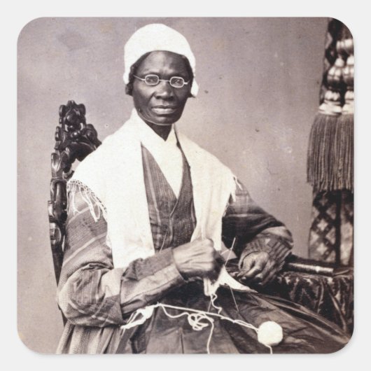 Portret  Sojourner Truth Vierkante Sticker (Voorkant)