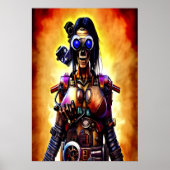 Portret steampunk skelet | AI Art Poster (Voorkant)
