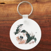 portret Tibetan Terrier Sleutelhanger (Voorkant)