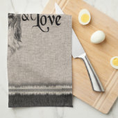  portret Tibetan Terrier Theedoek (Quarter Fold)