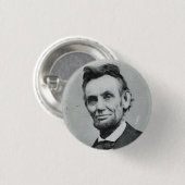 Portret van Abe Lincoln 1 Ronde Button 3,2 Cm (Voorkant /achterkant)