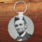 Portret van Abe Lincoln 1 Sleutelhanger (Voorkant)