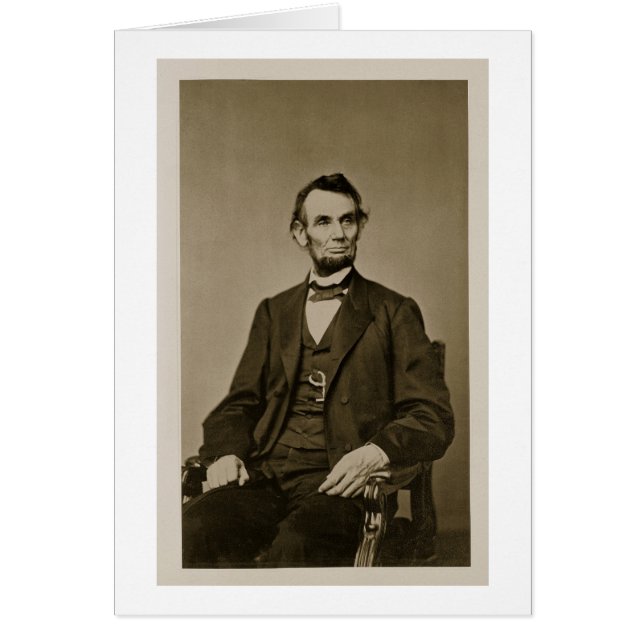 Portret van Abraham Lincoln (1809-65) (foto) (Voorkant)
