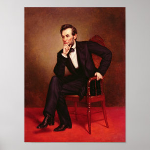 Portret van Abraham Lincoln Poster