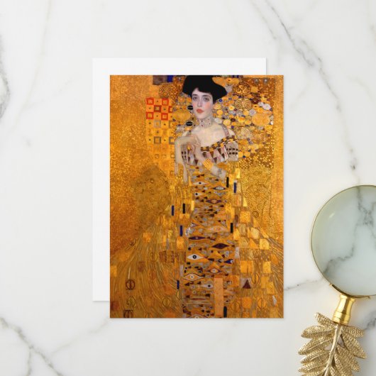 Portret van Adele Bloch-Bauer I door Klimt Bedankkaart (Voorkant / Achterkant in situ)
