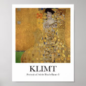 Portret van Adele Bloch-Bauer I van Gustav Klimt Poster (Voorkant)