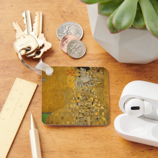 Portret van Adele Bloch-Bauer I van Gustav Klimt Sleutelhanger (Bureau)