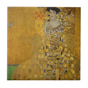 Portret van Adele Bloch-Bauer I van Gustav Klimt Tegeltje
