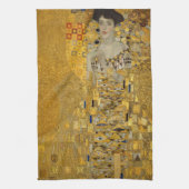 Portret van Adele Bloch-Bauer I van Gustav Klimt Theedoek (Verticaal)
