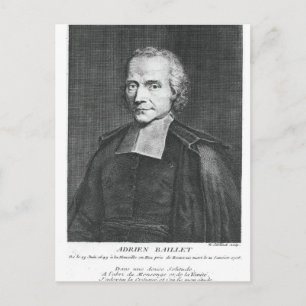 Portret van Adrien Baillet Briefkaart