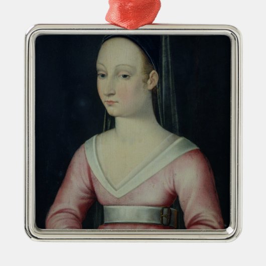 Portret van Agnes Sorel Metalen Ornament (Voorkant)