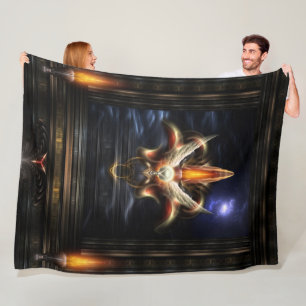 Portret van Akrellian Torch Fire Fleece Deken
