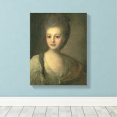 Portret van Aleksandra P. Struyskaya 1772 Canvas Afdruk (Insitu (Houten vloer))