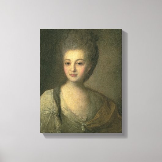Portret van Aleksandra P. Struyskaya 1772 Canvas Afdruk (Voorkant)