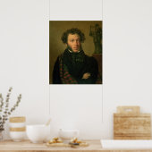Portret van Alexander Pushkin, 1827 Poster (Keuken)