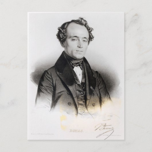 Portret van Alexandre Dumas Fils Briefkaart (Voorkant)