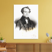 Portret van Alexandre Dumas Fils Canvas Afdruk (Insitu (Woonkamer))