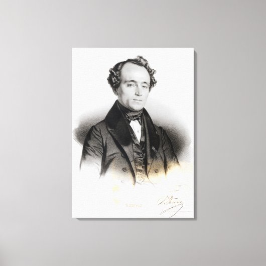 Portret van Alexandre Dumas Fils Canvas Afdruk (Voorkant)