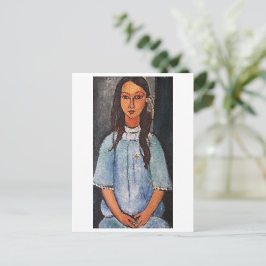 Portret van Alice, Modigliani Briefkaart (Staand voorkant)