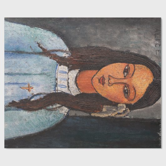 Portret van Alice, Modigliani Cadeaupapier (Vlak)