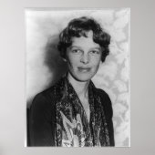 portret van Amelia Earhart Poster (Voorkant)