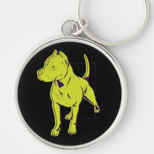 Portret van American Pit Bull Terrier Sleutelhanger