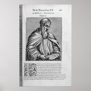 Portret van Amerigo Vespucci Poster
