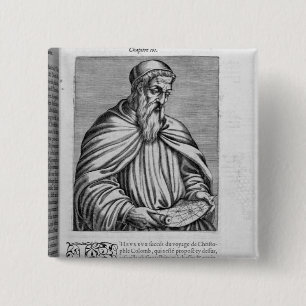 Portret van Amerigo Vespucci Vierkante Button 5,1 Cm