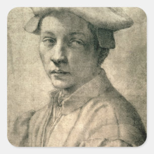 Portret van Andrea Quaratesi, c.1532 Vierkante Sticker