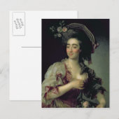 Portret van Anna Davia-Bernucci, 1782 Briefkaart (Voorkant / Achterkant)