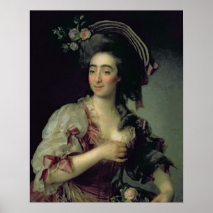 Portret van Anna Davia-Bernucci, 1782 Poster