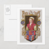 Portret van Anne Boleyn (1507-36) 2de koningin van Briefkaart (Voorkant / Achterkant)