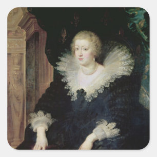 Portret van Anne of Austria c.1622 Vierkante Sticker
