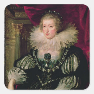 Portret van Anne of Austria Infanta van Spanje Vierkante Sticker