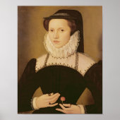 Portret van Anne Waltham, 1572 Poster (Voorkant)