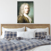 Portret van Antoine Watteau Canvas Afdruk (Insitu (Slaapkamer))
